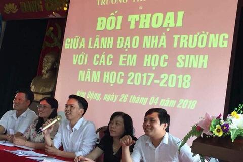 ĐỐI THOẠI GIỮA LÃNH ĐẠO NHÀ TRƯỜNG VỚI ĐẠI DIỆN HỌC SINH NĂM HỌC 2017-2018