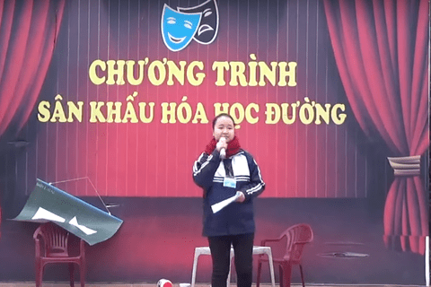 SÂN KHẤU HÓA HỌC ĐƯỜNG - SÂN CHƠI NGÀY ĐẦU TUẦN CỦA HS NHÀ TRƯỜNG
