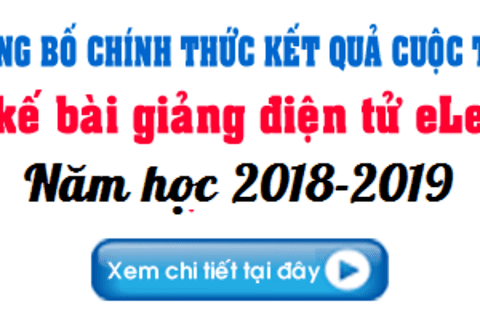 DS cán bộ- giáo viên đạt giải Cuộc thi Thiết kế bài giảng E-Lerning cấp tỉnh năm học 2018-2019.