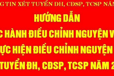 Mẫu phiếu điều chỉnh nguyện vọng (NV) năm 2019