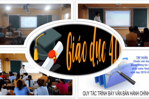 Tập huấn Chuẩn văn bản, Bảng tương tác và phần mềm Violet đầu năm học 2019-2020