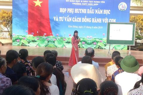 Trường THPT Đức Hợp tiếp tục đổi mới hình thức và nội dung họp PHHS đầu năm học 2019-2020