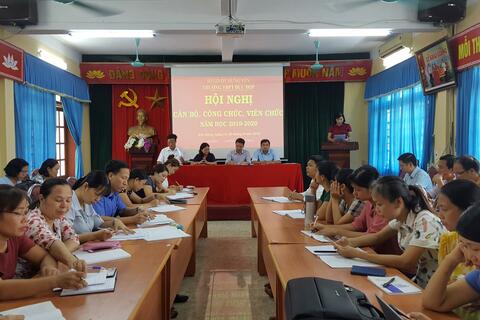 Hội nghị Công chức, viên chức, người lao động năm học 2019-2020 trường THPT Đức Hợp.