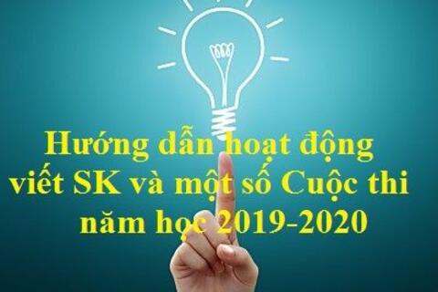 Một số Công văn hướng dẫn hoạt động NCKH, Sáng kiến, Cuộc thi trong năm học 2019-2020