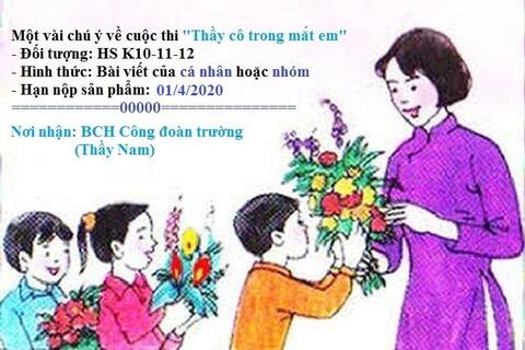 Công văn cuộc thi "Thầy cô trong mắt em" năm học 2019-2020