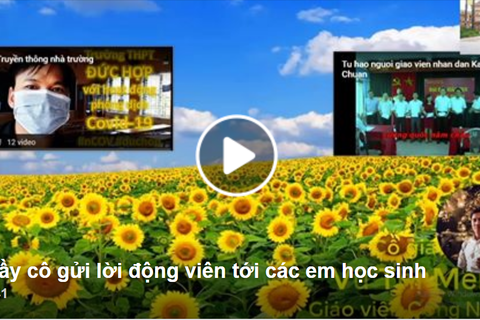 Các thầy cô giáo trường THPT Đức Hợp làm clip động viên học sinh trong thời gian nghỉ phòng dịch Covid-19
