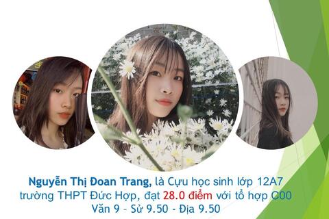 Nguyễn Thị Đoan Trang, cô Thủ khoa Khối C00 viết tiếp truyền thống nhà trường