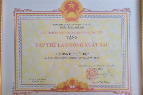 Thành tích năm học 2019-2020
