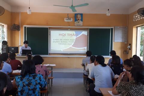 Trường THPT Đức hợp tổ chức Hội thảo sử dụng CNTT và Soạn thảo văn bản tới CB-GV nhà trường