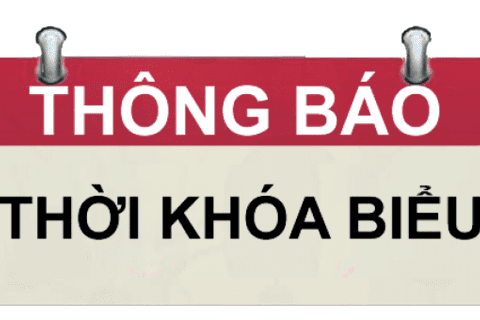 Thời khóa biểu từ 05/10