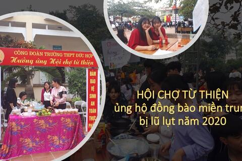 Trường THPT Đức Hợp tổ chức Hội chợ từ thiện gây quỹ ủng hộ đồng bào miền Trung bị lũ lụt năm 2020