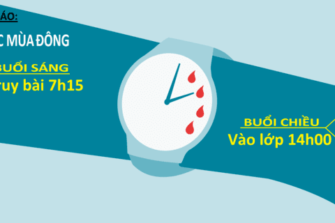 Thông báo thay đổi thời gian Ra-Vào lớp theo giờ mùa đông