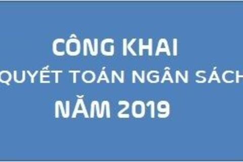 Công khai số liệu quyết toán ngân sách năm 2019