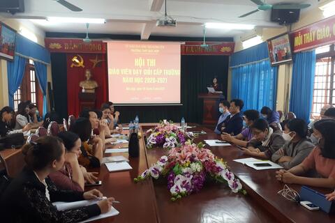 Trường THPT Đức Hợp tổ chức Hội thi GVDG cấp trường chào mừng 90 năm ngày thành lập Đoàn TNCS Hồ Chí Minh