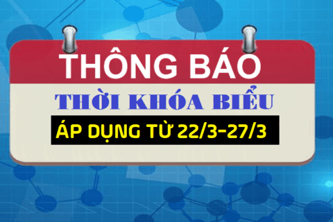 TKB tuần từ 22/3-27/3