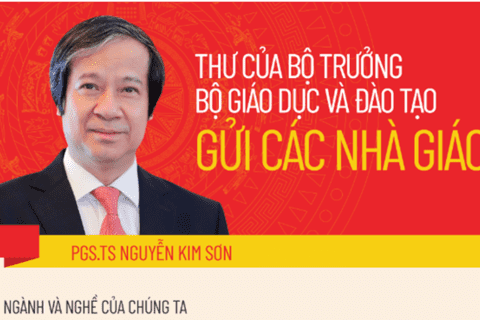 Thư của Bộ trưởng Bộ GD-ĐT gửi các nhà giáo
