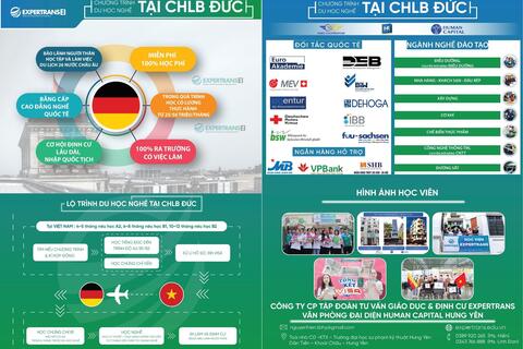 TUYỂN SINH CHƯƠNG TRÌNH DU HỌC NGHỀ MIỄN 100% HỌC PHÍ VÀ CƠ HỘI ĐỊNH CƯ TẠI CỘNG HOÀ LIÊN BANG ĐỨC