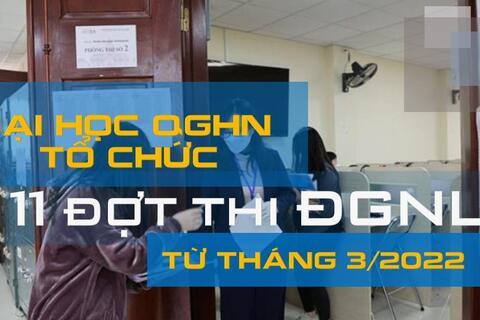 ĐH Quốc gia Hà Nội tổ chức 11 đợt thi đánh giá năng lực từ tháng 3