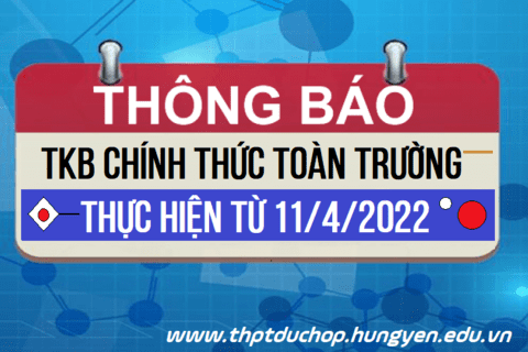 TKB tuần từ 11-4-2022
