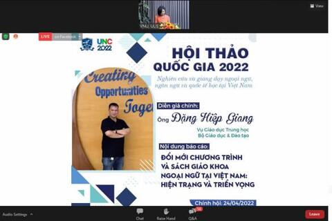 Tổ Ngoại Ngữ - Trường THPT Đức Hợp tham dự Hội thảo UNC 2022