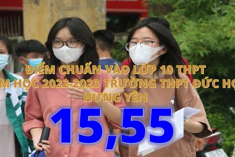 Thông báo điểm chuẩn vào lớp 10 THPT năm học 2022-2023