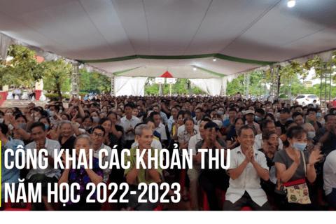 CÔNG KHAI CÁC KHOẢN THU NĂM HỌC 2022-2023