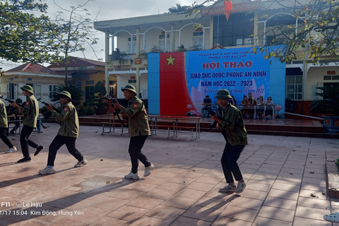 TRƯỜNG THPT ĐỨC HỢP TỔ CHỨC HỘI THAO GDQP - AN CẤP TRƯỜNG NĂM HỌC 2022 - 2023