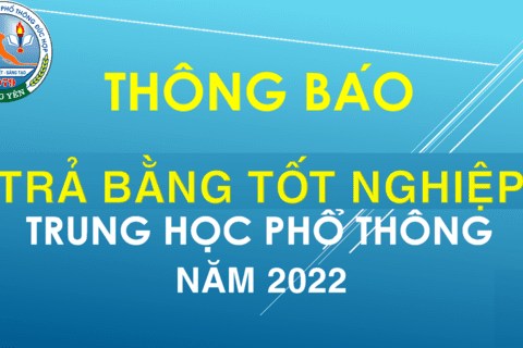 Trường THPT Đức Hợp thông báo lịch phát trả bằng Tốt nghiệp năm 2022
