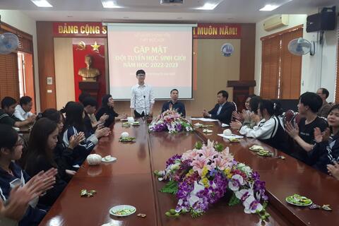 Trường THPT Đức Hợp tổ chức gặp mặt đội tuyển HSG năm học 2022-2023