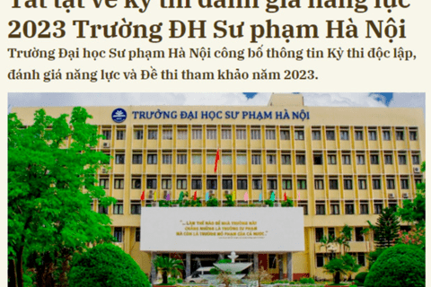 Thông tin về Kỳ thi ĐGNL của một số trường Đại học khu vực phía bắc năm 2023