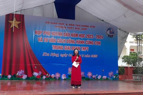 Trường THPT Đức Hợp tổ chức họp PHHS đầu năm học 2023-2024
