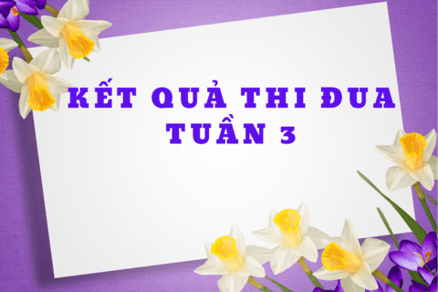 KẾT QUẢ THI ĐUA TUẦN 3