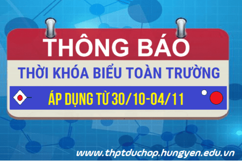 TKB tuần từ 30/10-04/11