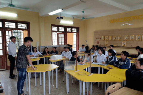 TỔ LÝ – HÓA – CÔNG NGHỆ - TRƯỜNG THPT ĐỨC HỢP TRIỂN KHAI KẾ HOẠCH CHUYÊN MÔN THÁNG 10/2023: DẠY HỌC STEM CHỦ ĐỀ “GIAO THOA SÓNG – SÓNG DỪNG”.