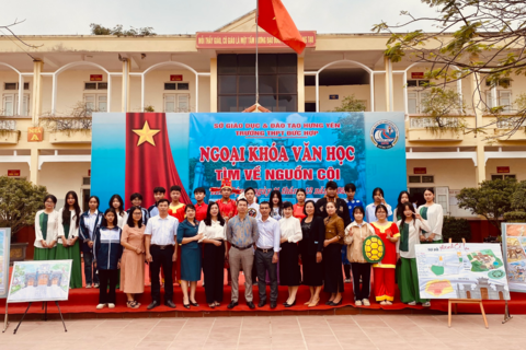 TRẢI NGHIỆM VỚI KHU DI TÍCH CỔ LOA DIỄN RA TẠI TRƯỜNG THPT ĐỨC HỢP VỚI CHỦ ĐỀ “TÌM VỀ NGUỒN CỘI” NĂM HỌC 2023-2024
