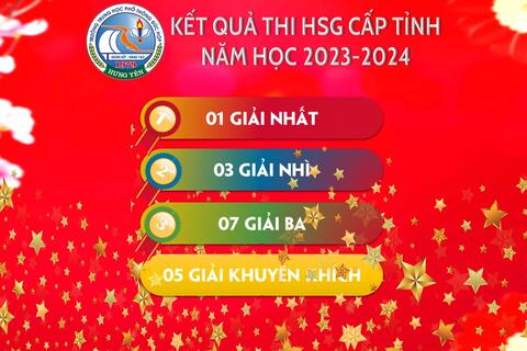 Trường THPT Đức Hợp tham gia Kỳ thi HSG cấp tỉnh năm học 2023-2024 đạt 01 giải Nhất, 03 giải Nhì; 07 giải Ba và 05 giải KK