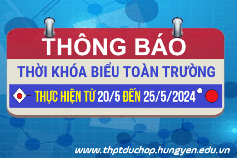 TKB TUẦN TỪ 20/5 ĐẾN 25/5