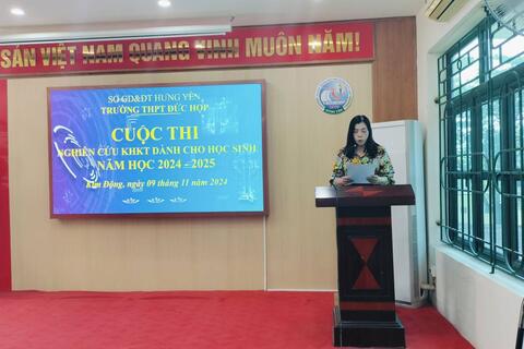 TRƯỜNG THPT ĐỨC HỢP TỔ CHỨC CUỘC THI KHOA HỌC KỸ THUẬT CẤP TRƯỜNG NĂM HỌC 2024-2025