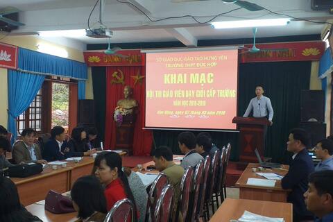 Hội thi giáo viên dạy giỏi trường THPT Đức Hợp - Một hoạt động chuyên môn thiết thực