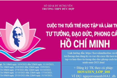 Cuộc thi tuổi trẻ học tập và làm theo tư tưởng, đạo đức, phong cách Hồ Chí Minh năm học 2021-2022