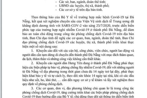 Công văn 1793/BCĐ-YT của Ban chỉ đạo phòng chống dịch Covid-19