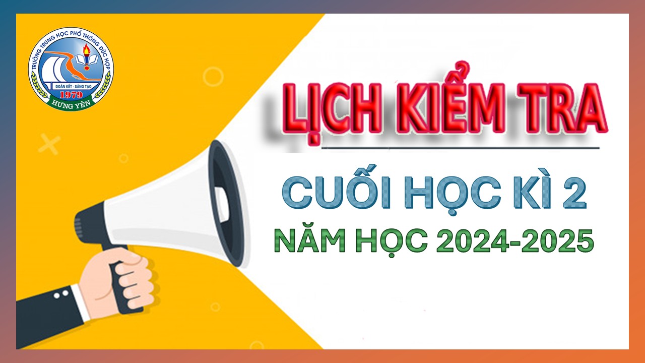 LỊCH KIỂM TRA CUỐI KÌ 2 TOÀN TRƯỜNG